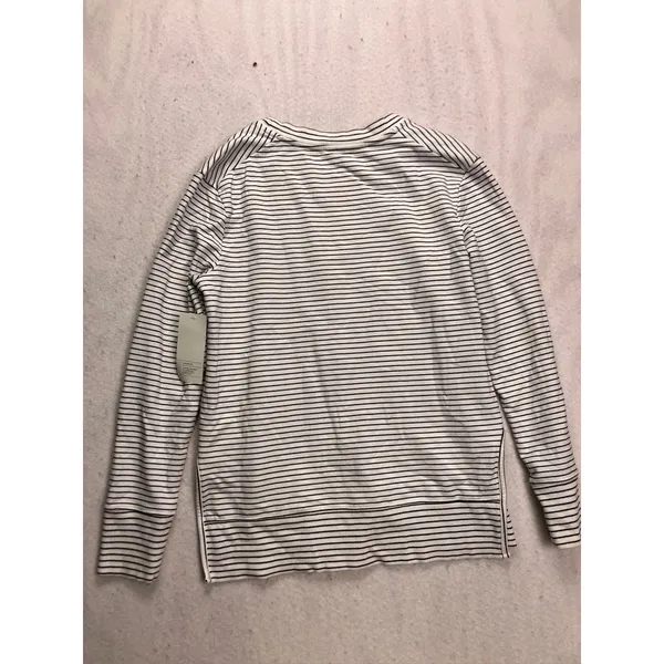 Daily‎ Ritual Sweatshirt Women S White Black Striped UPF 50+ Moisture Wicking - Image 10