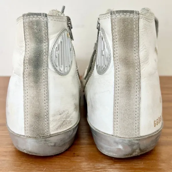 Golden Goose Francy Leather High Top Sneaker Shoes White Women's Size 36 / 6 - Image 4