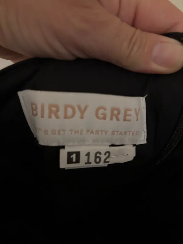 Birdy Grey Strapless Shiny Black Satin Gown, Sz XS - Image 4