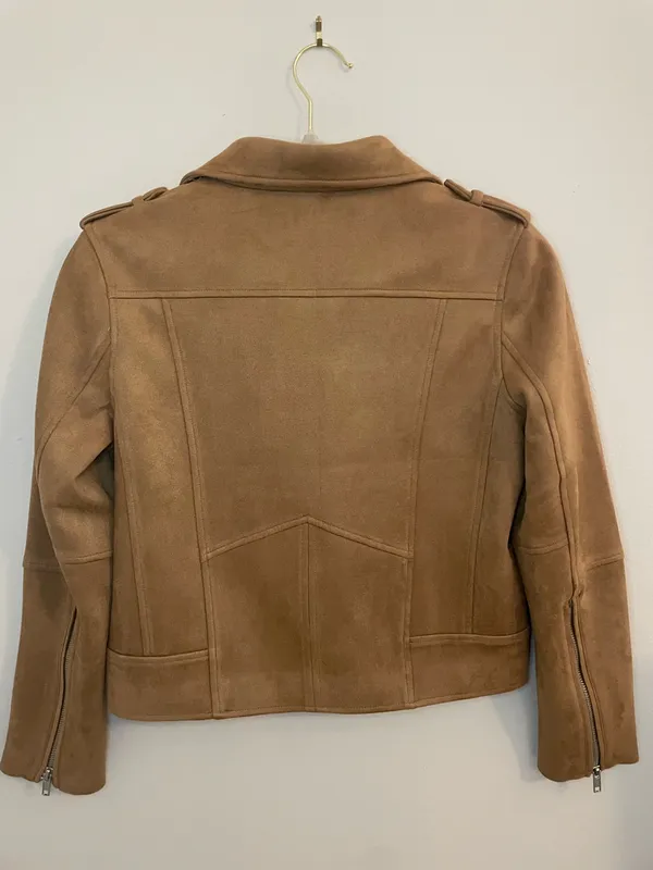 Uptown Faux Suede Moto Jacket - Image 2