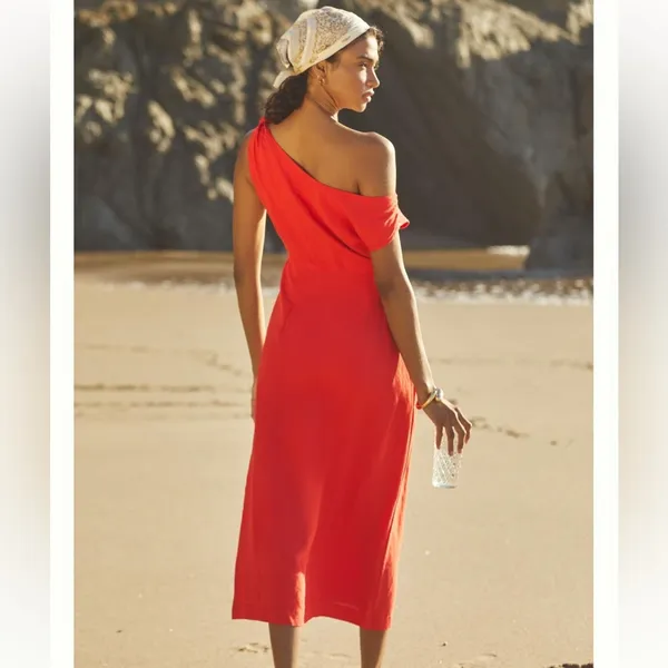 By Anthropologie One-Shoulder Column Midi Dress - Image 2