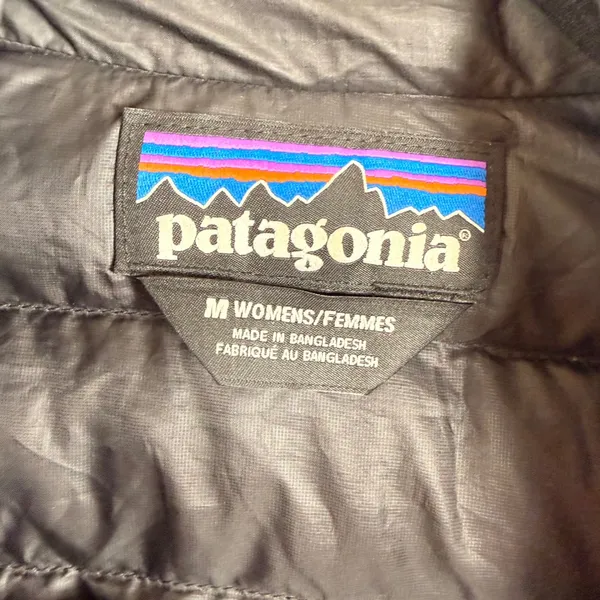 Patagonia Goose Down Quilted Jacket Black Puffer Full Zip Size M 84683 2020 - Image 7