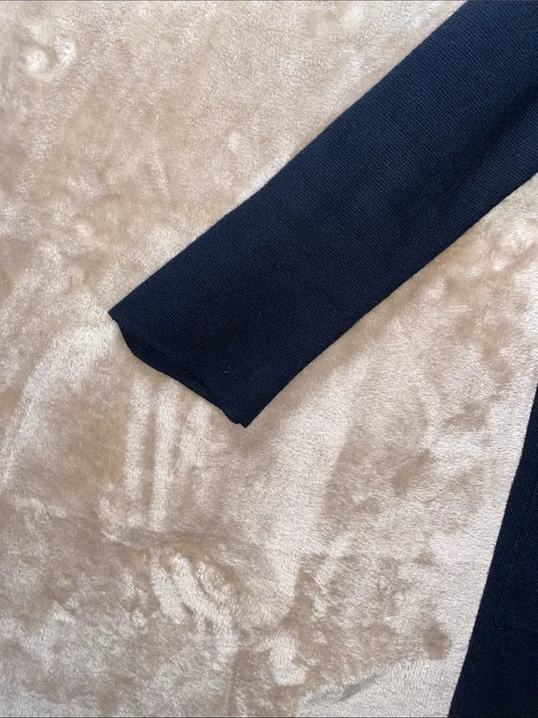J. Crew Merino Wool Blend Black Open-Front Women's Blazer Jacket - Image 4