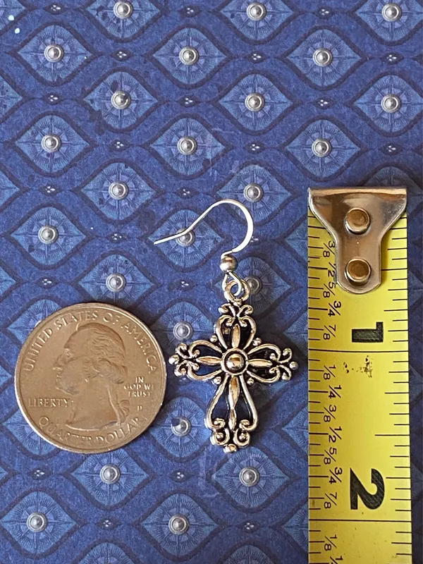 Handmade vintage antique goth cross earrings✝️ - Image 7
