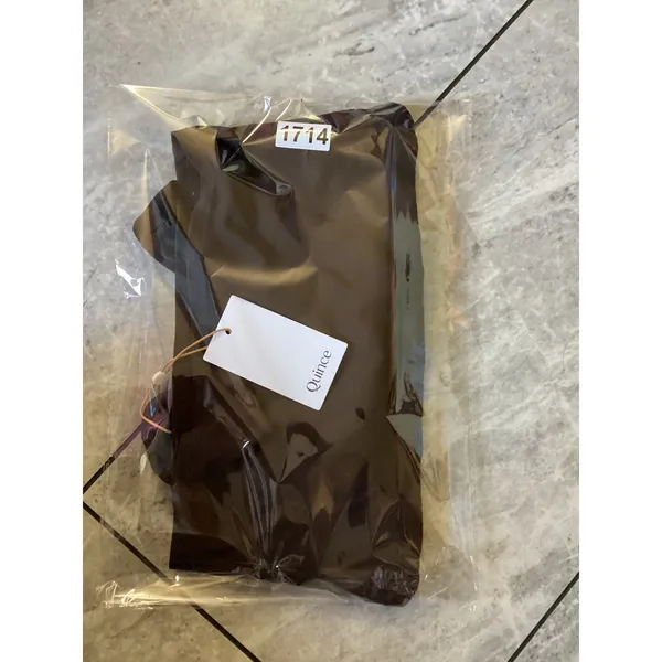 Quince Womens Espresso Brown High Neck Longline Sports Bra Racerback Size S NWT - Image 5