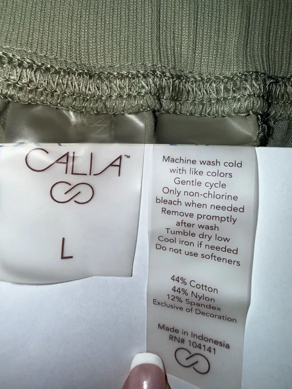 Calia Joggers Size L Olive Green Drawstring Pockets Size L - Image 2