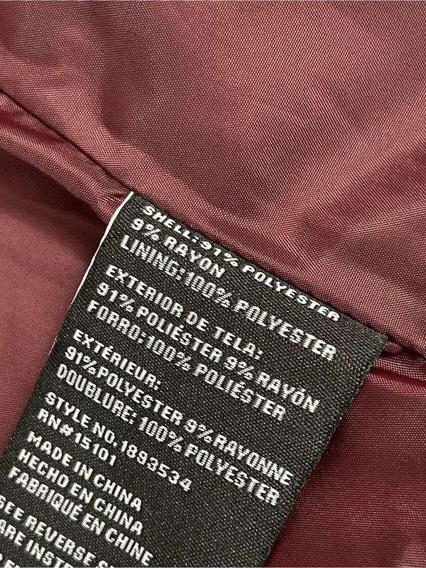 Vince Camuto Tailored Full Zip Snap Closure Pea Coat - Burgundy - Image 8