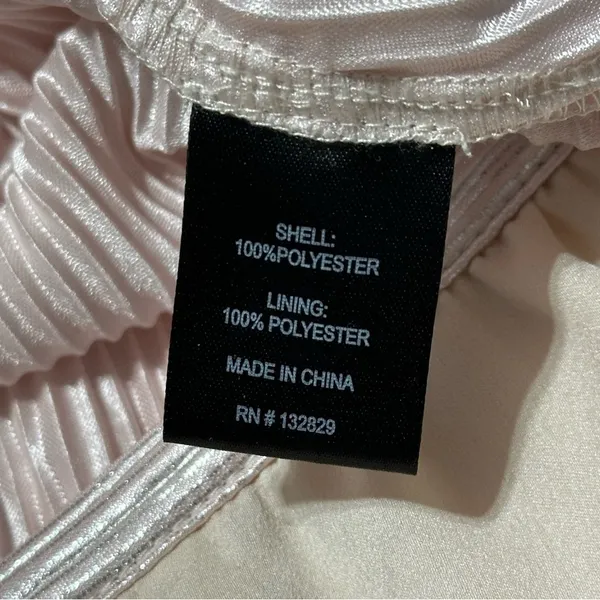 Michael Costello X Revolve Women’s Size XS Light Pink Crinkle Henrik Ruffle Gown - Image 9