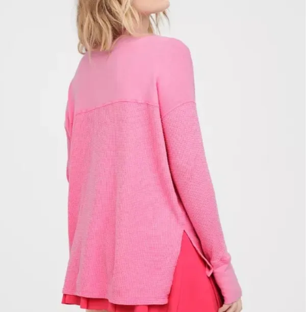 NWT Aerie Offline Waffle Henley T-Shirt - Image 3