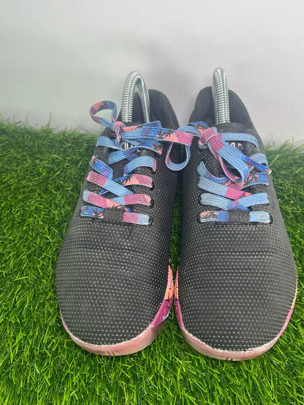 NOBULL Trainer Shoes Black Multicolor Lace Up Women’s Size 6.5 Athletic Gym CrossFit - Image 2