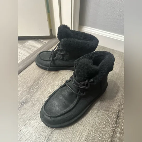 UGG Black Fur Boots - Image 4