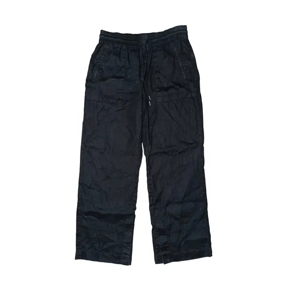 Athleta Black Linen Retreat Pants Minimalist Athleisure Lagenlook Primitive - Image 2