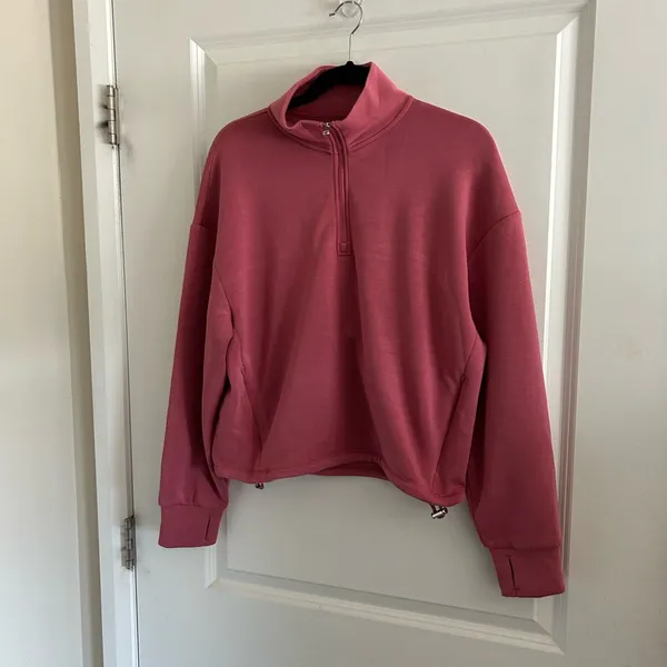 Varley Dusty Rose Half-Zip Turtleneck Pullover - Image 11