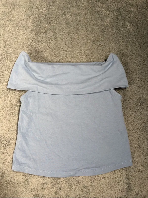 Aerie chill up Off-Shoulder Top medium blue - Image 2