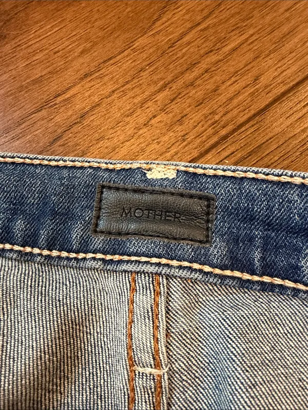 MOTHER The Tomcat Ankle Fray Distressed Jeans Size 32 Globe Trotter - C73-019 - Image 3