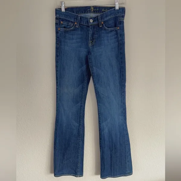 7 For All ManKind womens bootcut size 24 midnight rain - Image 3