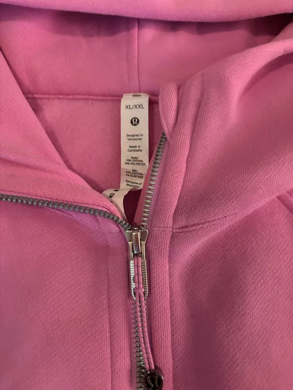 Pink Lululemon Scuba Jacket Hoodie Zip-Up - Image 2