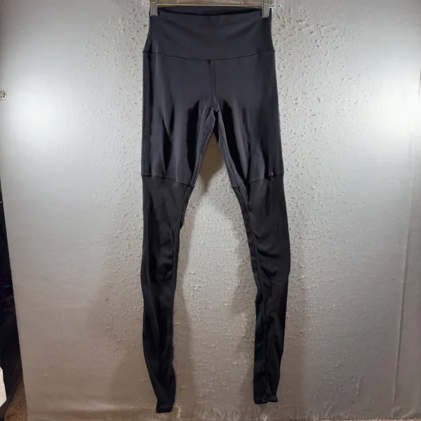1628 | Alo Yoga Airbrush High Waist Goddess Ribbed Leggings Black‎ Womens Small - Image 2