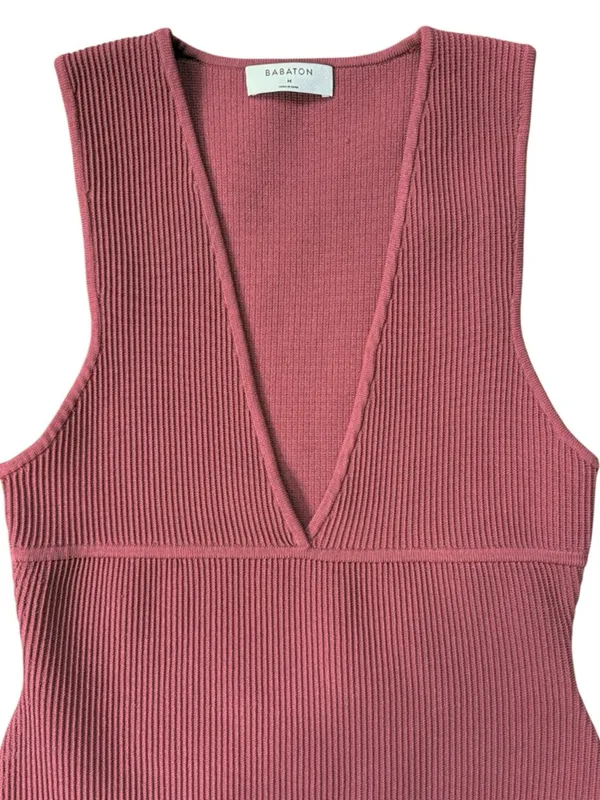 Like New Aritzia Babaton Sculpt Knit V Neck Sleeveless Dress Size Medium - Image 2
