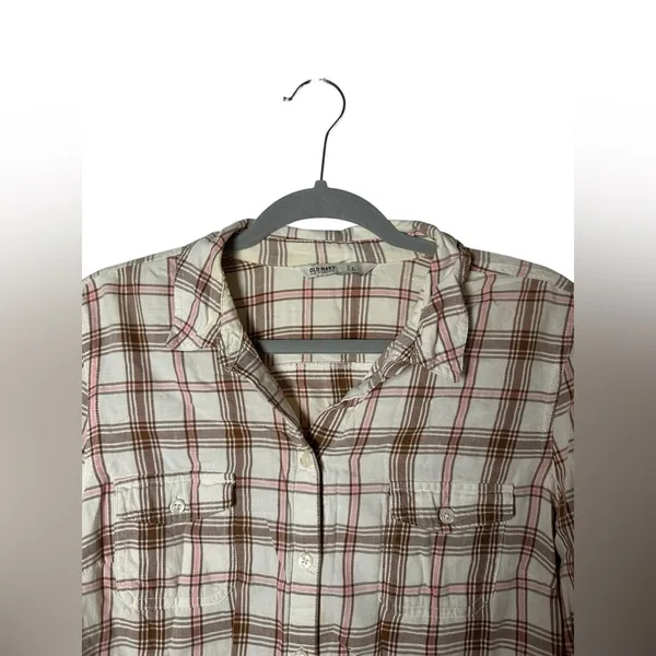 Old Navy Women's‎ Plaid Flannel Shirt - Size Large - Image 5