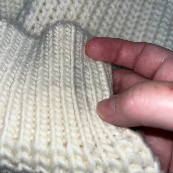 Apiece‎ Apart Cream Crewneck Wool Sweater APPROX. Size LARGE No Size Tag *FLAWED - Image 10