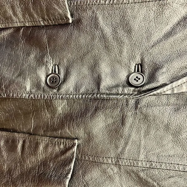 Uniform John Paul Richard Black Genuine Leather Blazer Jacket Size 8 RN 95619 - Image 9