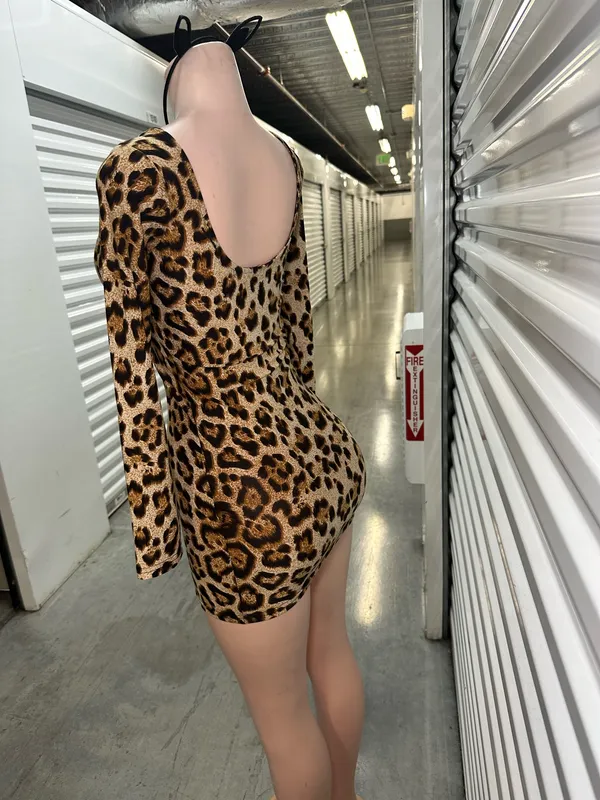 Leopard Print Mini Dress 🐆 | DIY Sexy Leopard Halloween Costume - Image 5