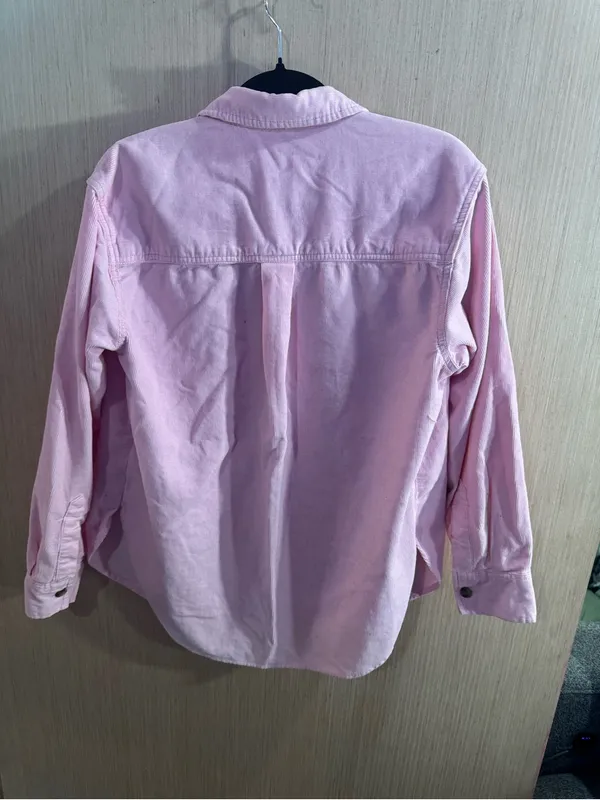 Universal Threads Oversized Fit Corduroy Pink Button-Front Shirt Jacket Size XS - Image 3