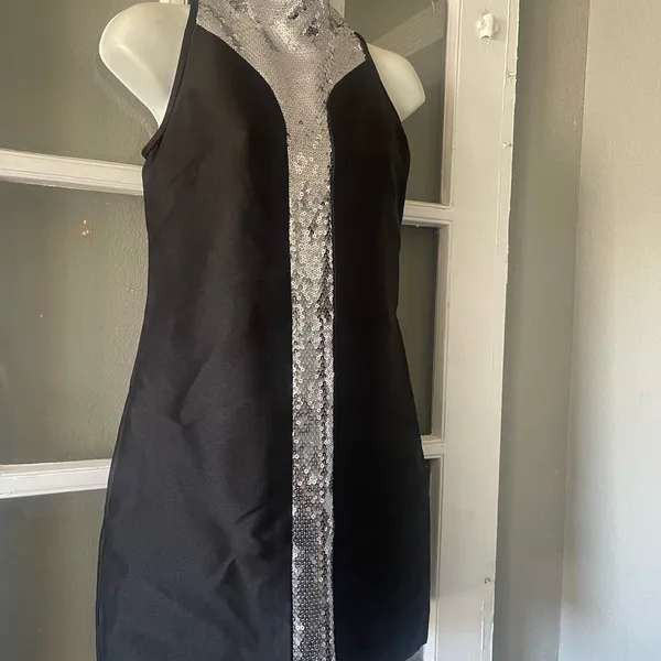Camilyn Beth Black and Silver Sequin Women's Dress - Image 3