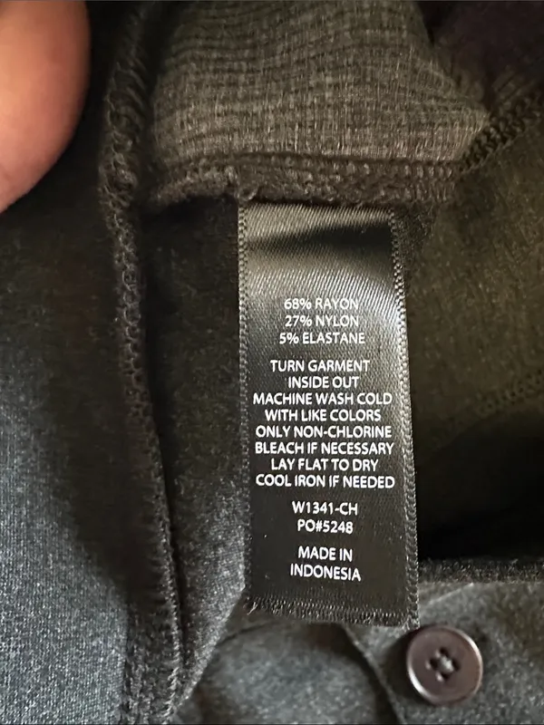 Betabrand Dark Heather Gray Pants with Front Button Accents Size Large Petite - Image 8
