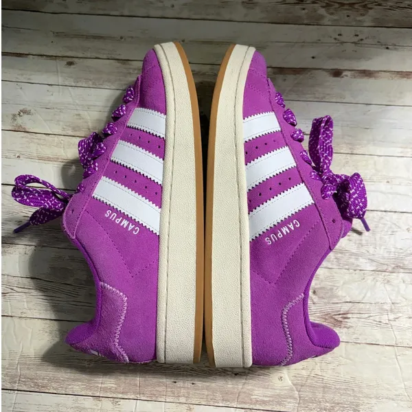 Adidas Campus OOs Purple Burst Sneaker Women's Size 9.5 Polka Dot Laces - Image 7
