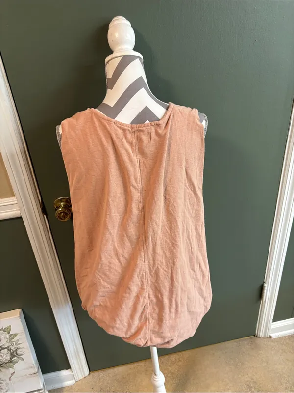 FP Beach Sleeveless V-Neck Tank Top in Dusty Peach - Image 3