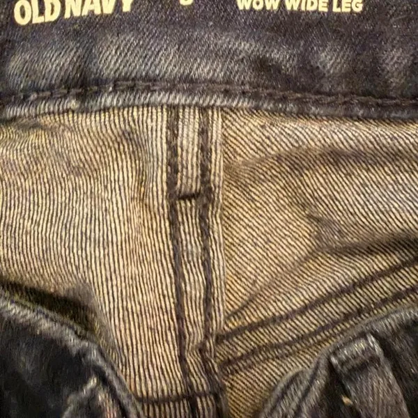 Old Navy WOW Wide Leg Jeans Womens 8 High Rise Blue Denim 28x30.5 Stretch - Image 2