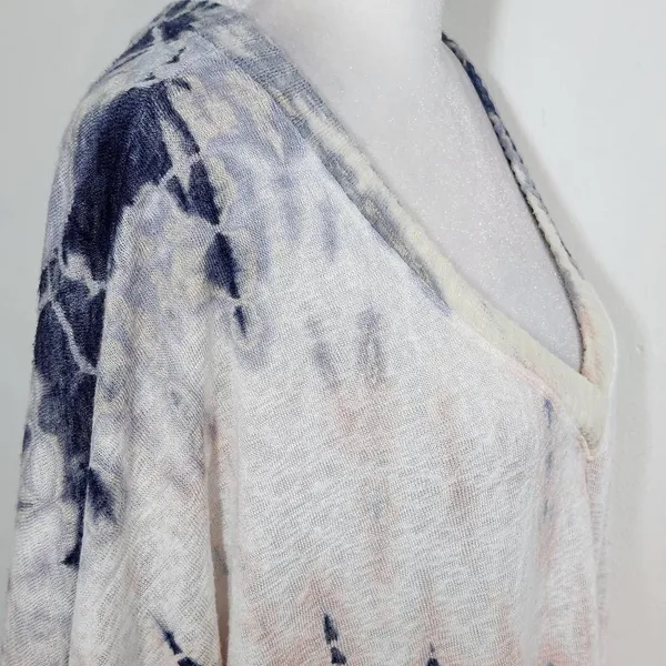Maronie Dyed and Distressed Oversized Top Size Medium Blue - Image 4