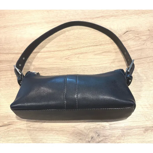 Coach Black Leather Small Soho Baguette Bag‎ Silver Hardware 9541 - Image 2
