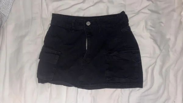 Black Jean Skirt - Image 2