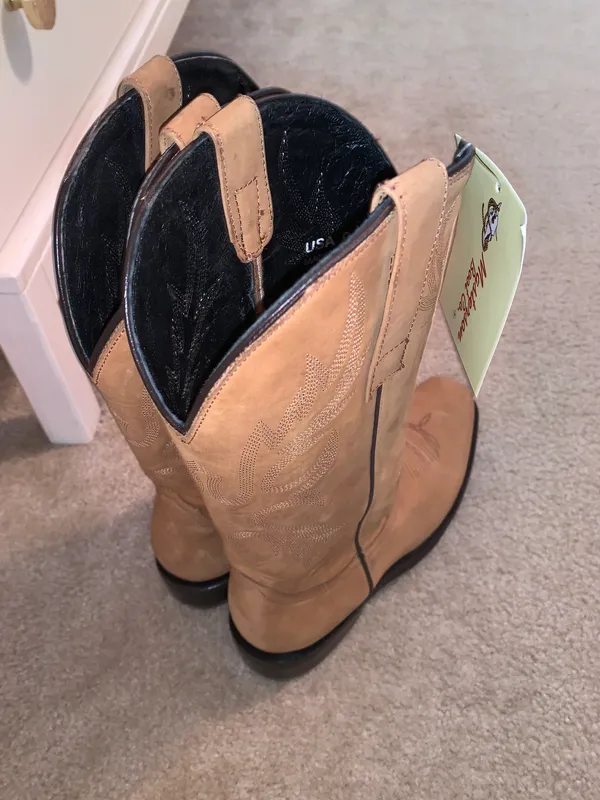 Tan Western Boots Size 9 - Image 3