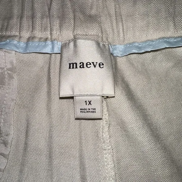 Maeve Anthropologie Pleated Wide Leg Pants Linen Blend‎ Size 1X - Image 5