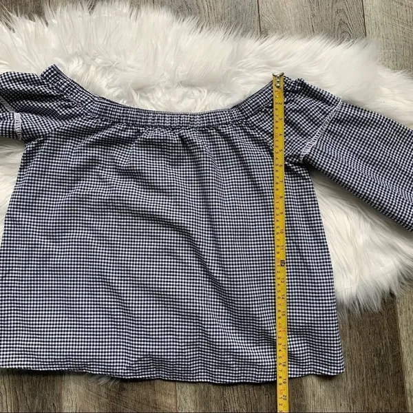 Abercrombie & Fitch Off the Shoulder Gingham Top - Image 6