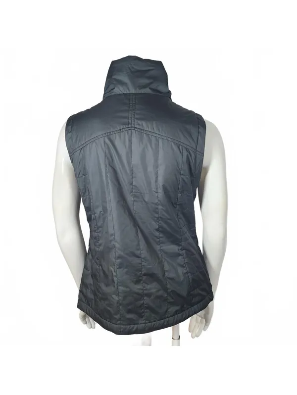 Columbia Women's Black Quilted Sleeveless Vest Size Small - Image 4