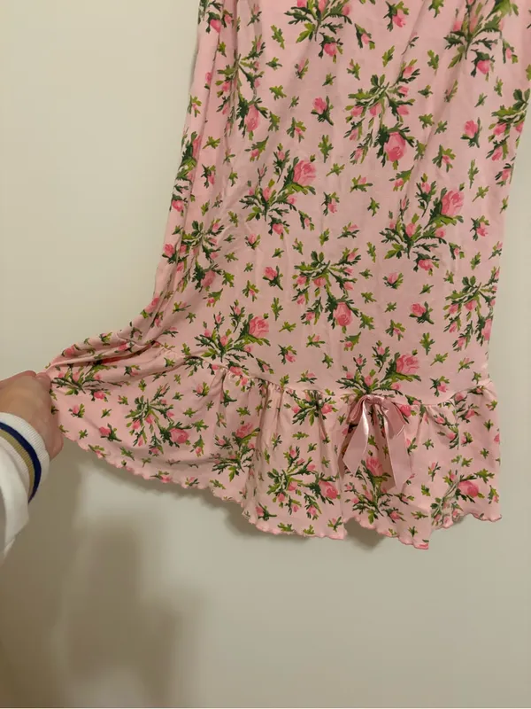 Betsey Johnson Intimates Pink Floral Mini Dress size Small - Image 4