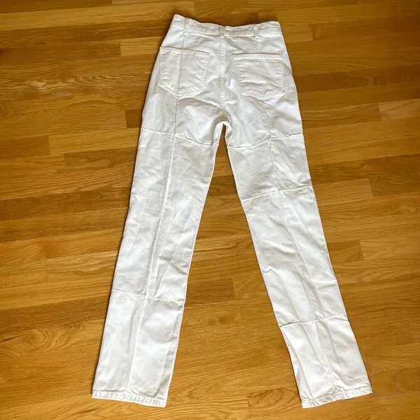 ZARA White High Waisted Straight Leg Jeans Women’s Size US 4 EU 36 - Image 7