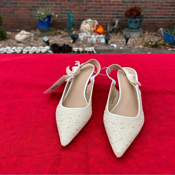 Women's Milan Slingback Heels - A New Day size 8.5 wedding‎ guest pearl summer - Image 2