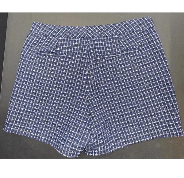 Lilly Pulitzer Tweed Gretchen Preppy Hi Rise Short Navy Fantasy Checkerboard 12 - Image 2