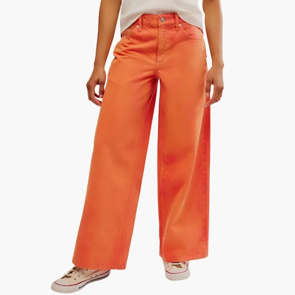 NWT WE THE FREE X FREE PEOPLE Waterfalls Baggy Wide Leg Denim Jeans Oklahoma Sun - Image 7
