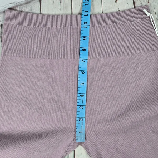 Everlane‎ Seamless Legging Ribbed High Waist M L Light Purple Lilac - Image 10