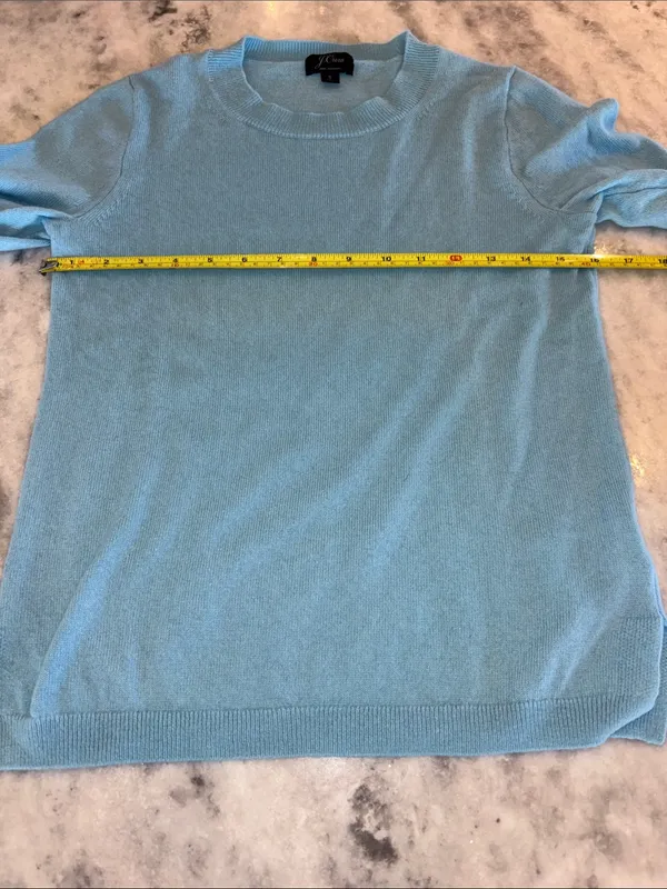 J. Crew Sky Blue Cashmere Crewneck Sweater - Image 7