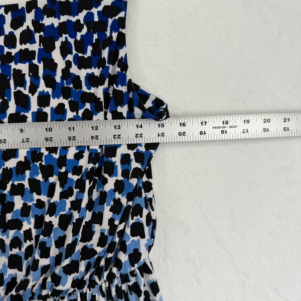 Susana Monaco Womens Dress, Sleeveless, Blue‎ Black Print, Size Large - Image 2