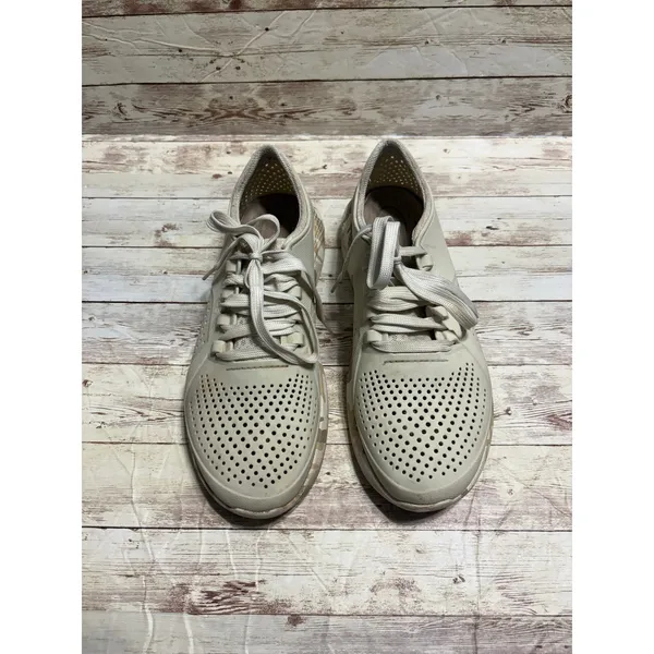 Crocs LiteRite Pacer Sneaker Women's Size 10 Neutral Camo Waterproof Lightweight - Image 2