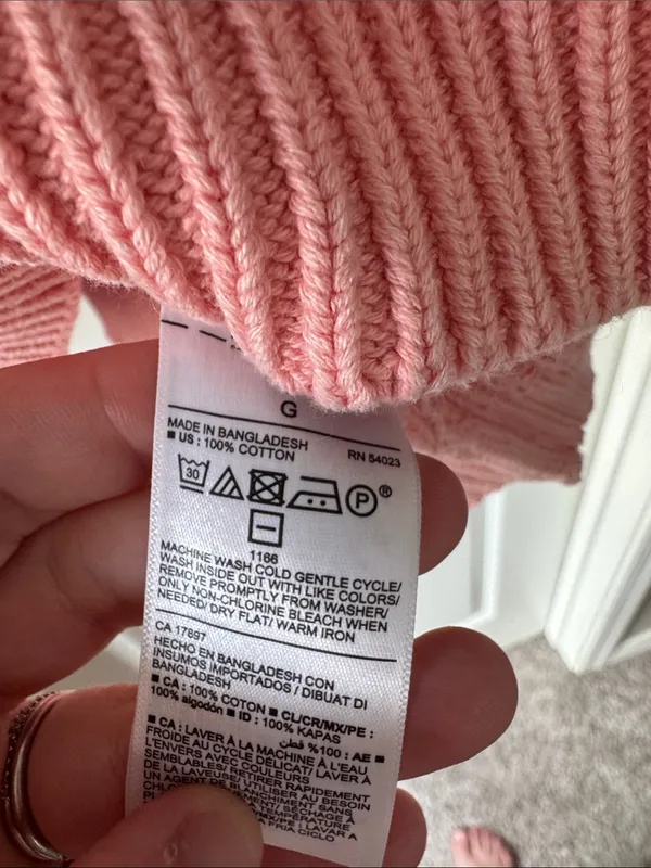 NWT Old Navy Coral Pink Crewneck Sweater / B48 - Image 5